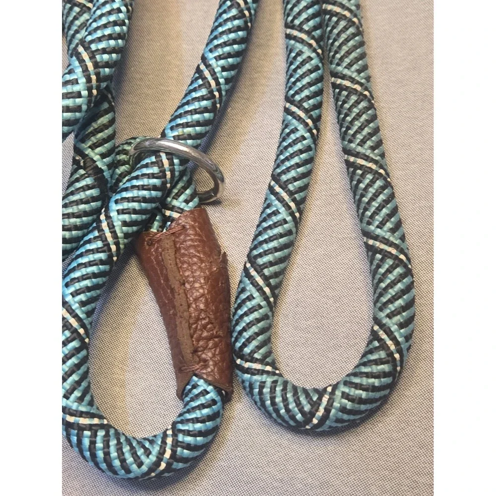 Friends Forever Durable Dog Rope Slip Leash 6ft Reflective Training Lead Teal